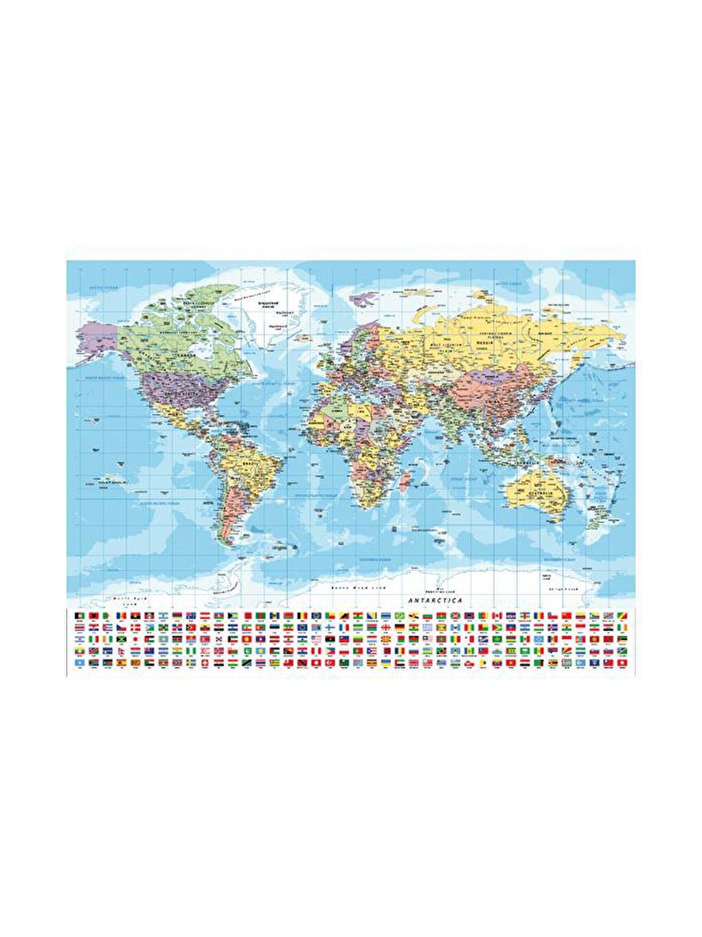 Blue Focus Karışık 1000 Parça Puzzle World Map (Dünya Haritası) - 1