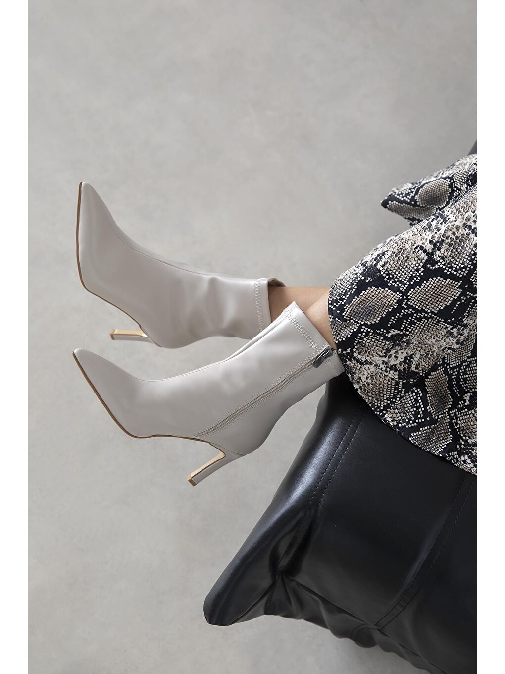 Erıca Kadın Streç Deri  Bot Bej