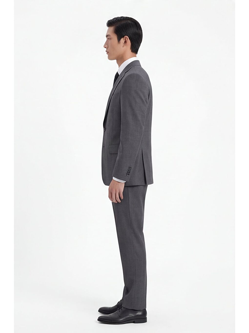 Giotelli Erkek Gri Dar Kesim Slim Fit Yünlü Dokuma Normal Bel 4 Drop Takım Elbise-2