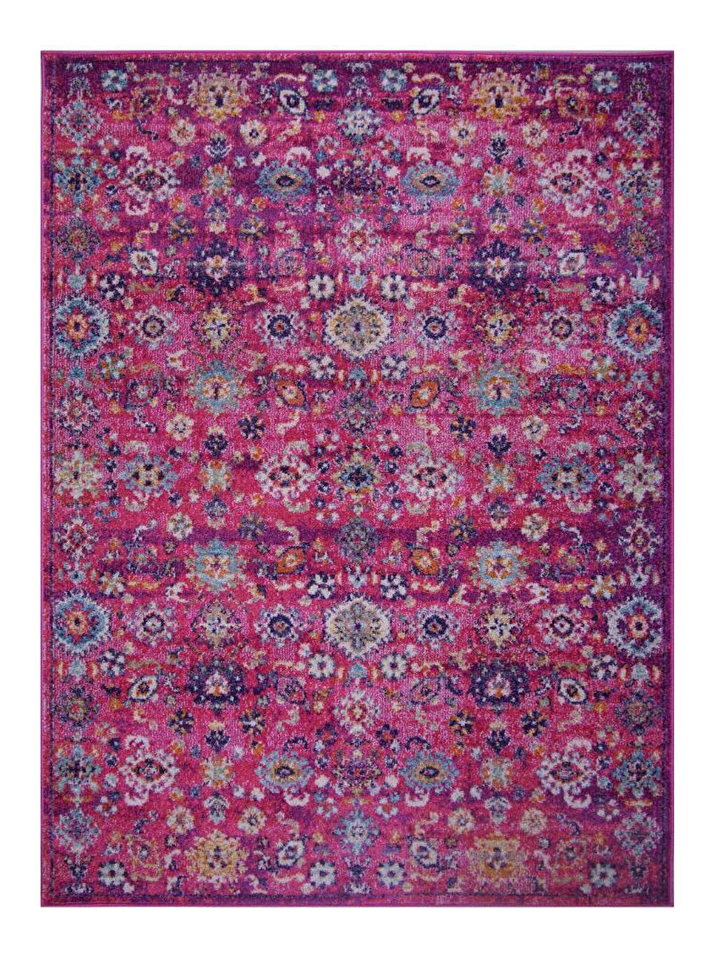 Konfor Halı Vintage 7653 Pembe Eskitme Dokuma Halı-80x150 - 2