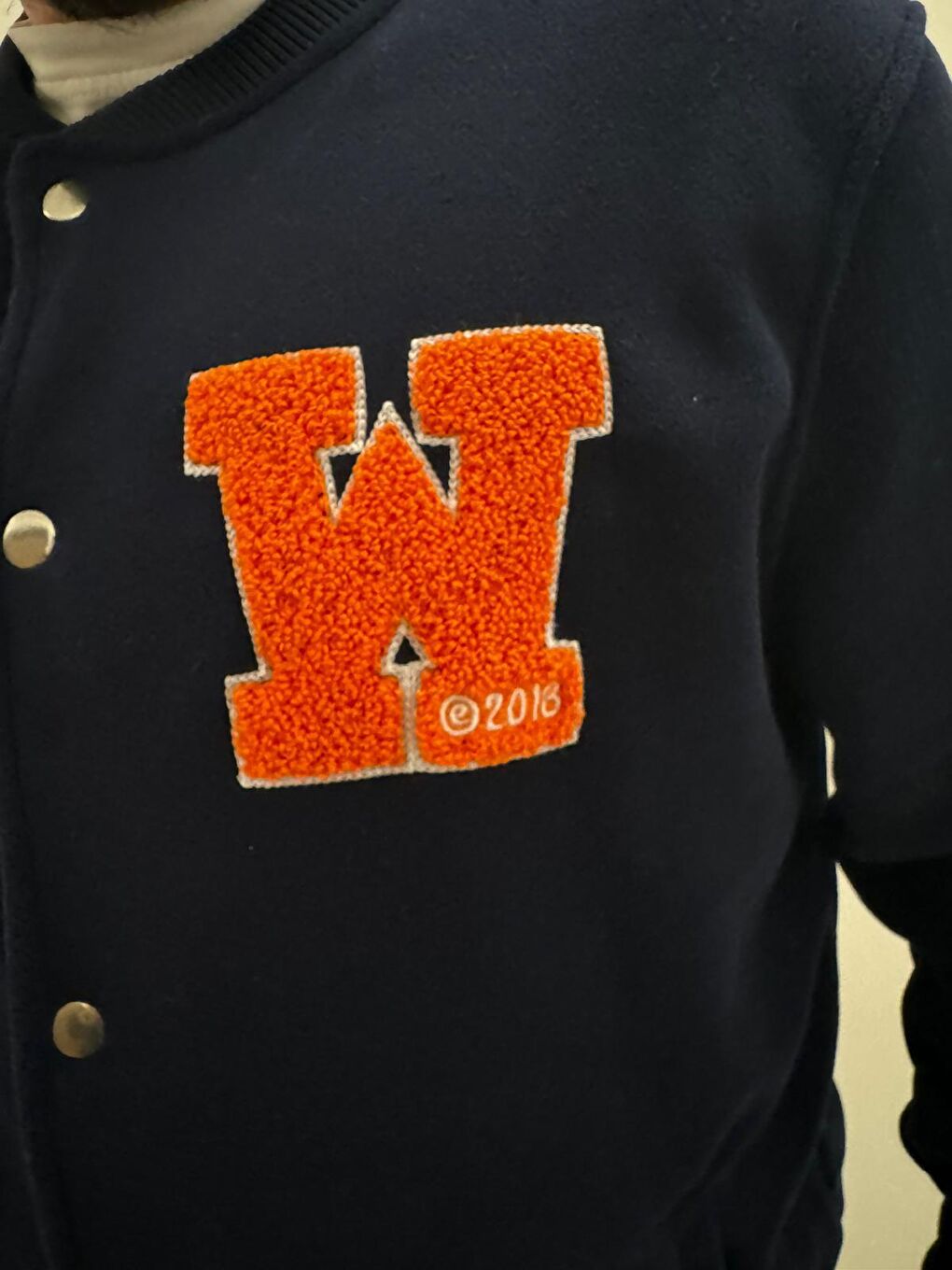 Lacivert Rüzgar Geçirmez Fermuarlı Polar Kolej Ceket-2