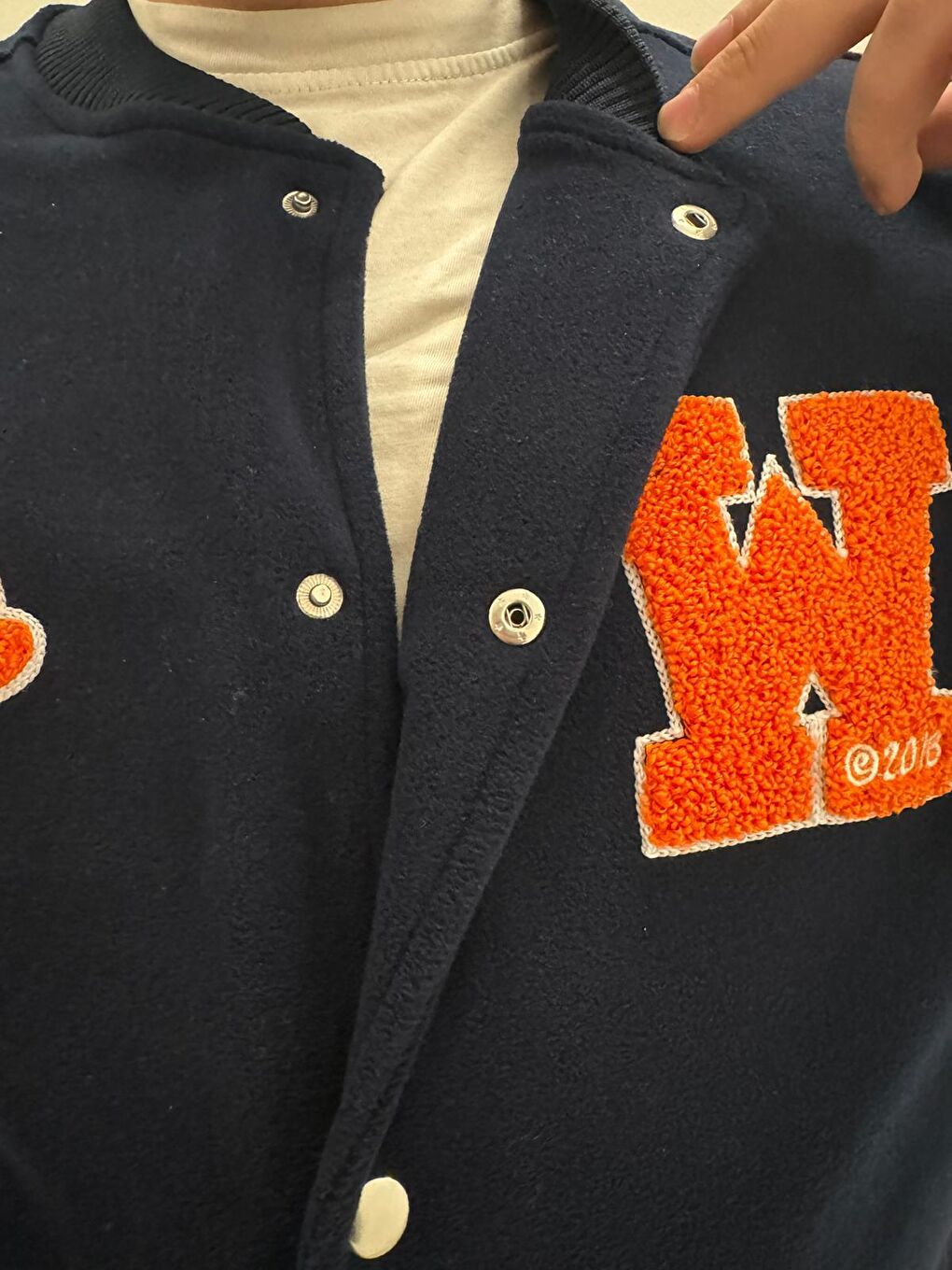 Lacivert Rüzgar Geçirmez Fermuarlı Polar Kolej Ceket-5