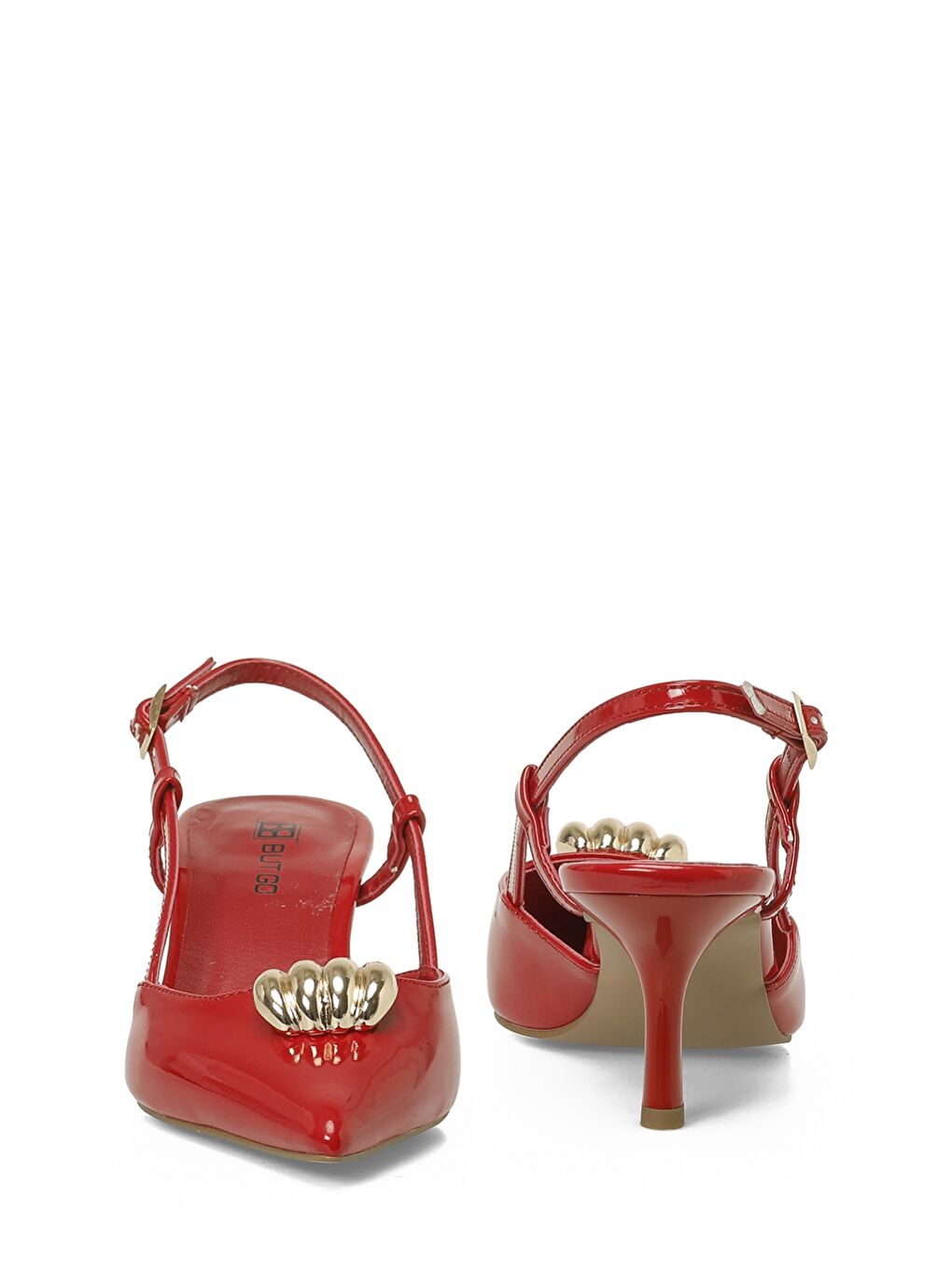 26S-039 6FX Kırmızı Kadın Topuklu Ayakkabı-4