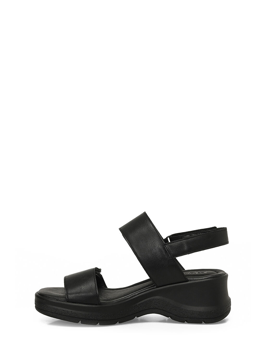 25S-271 6FX Siyah Kadın Dolgu Topuk Sandalet-2