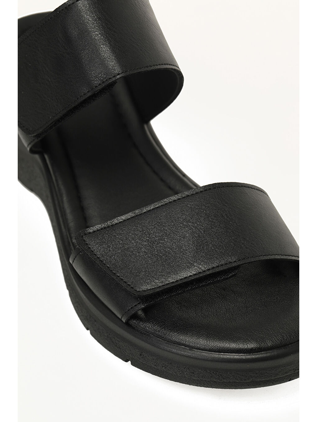 25S-271 6FX Siyah Kadın Dolgu Topuk Sandalet-6