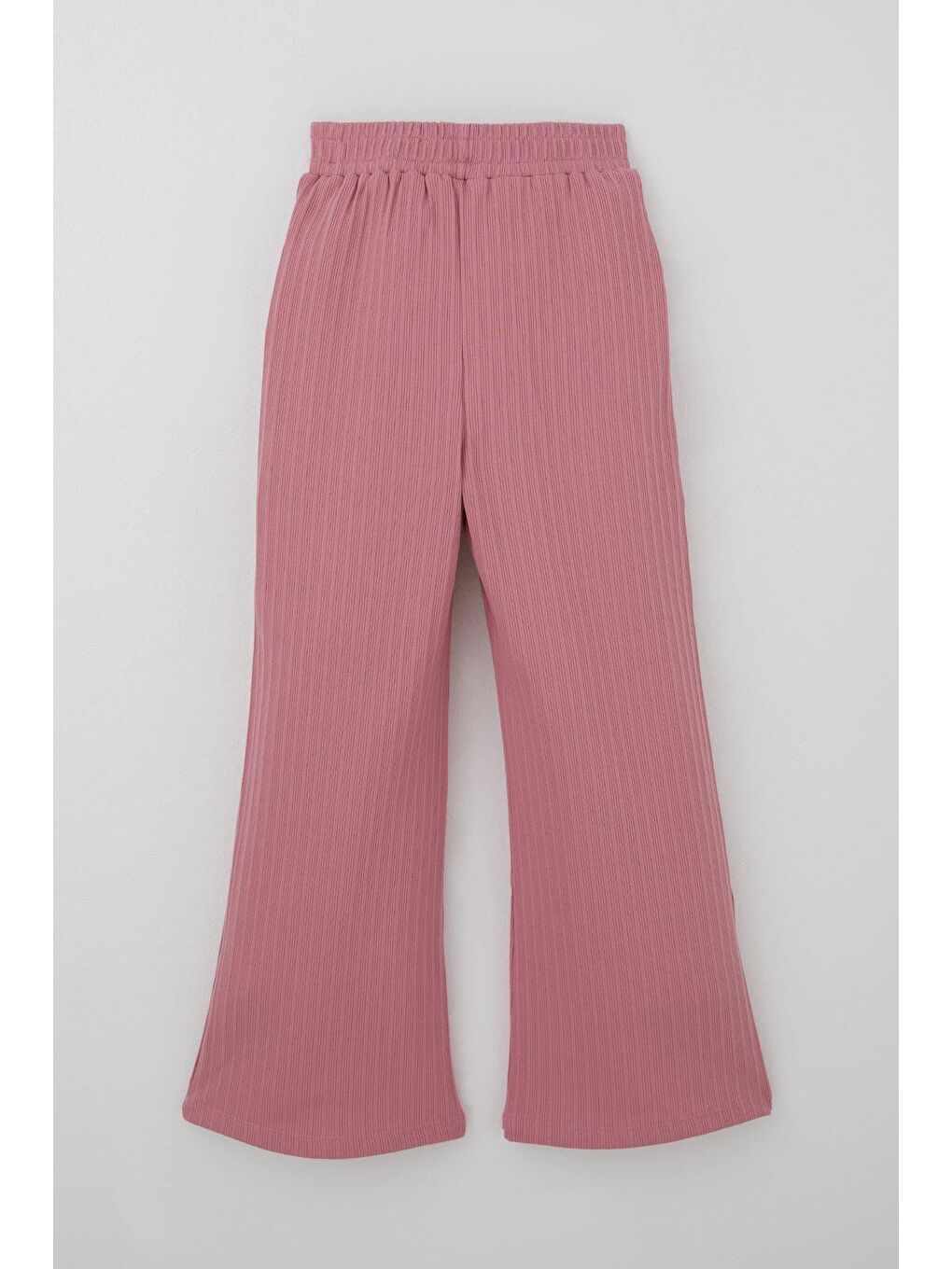 Pembe Kız Çocuk Pantolonlu Takım Yazı Nakışlı Fiyonk Detaylı Gülkurusu (4-8 Yaş)-4