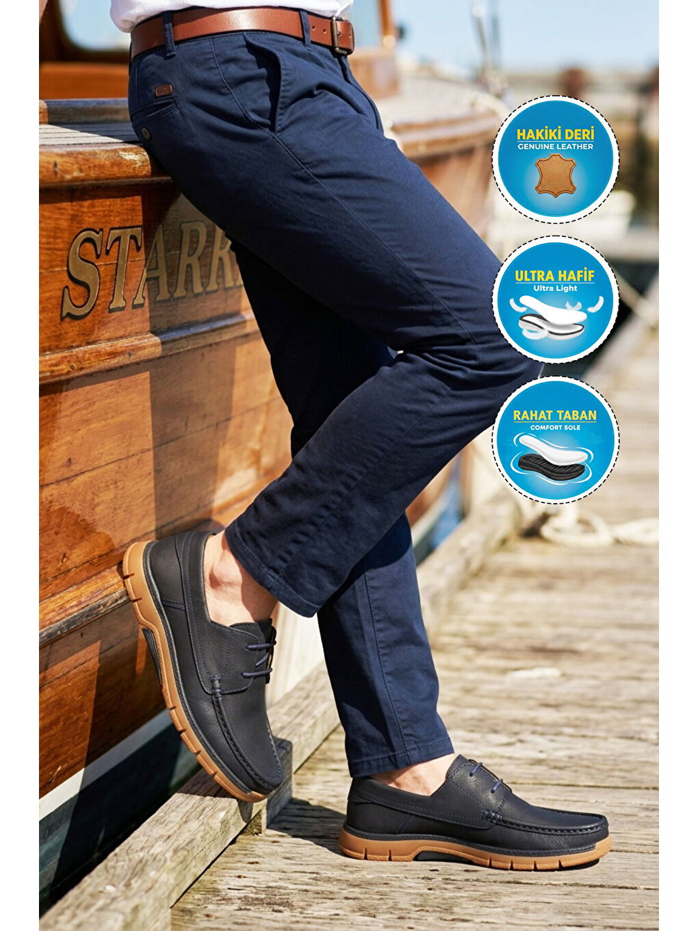 Lacivert Nubuk Hakiki Deri Erkek Casual Ayakkabı 6Y3318-179 M-2