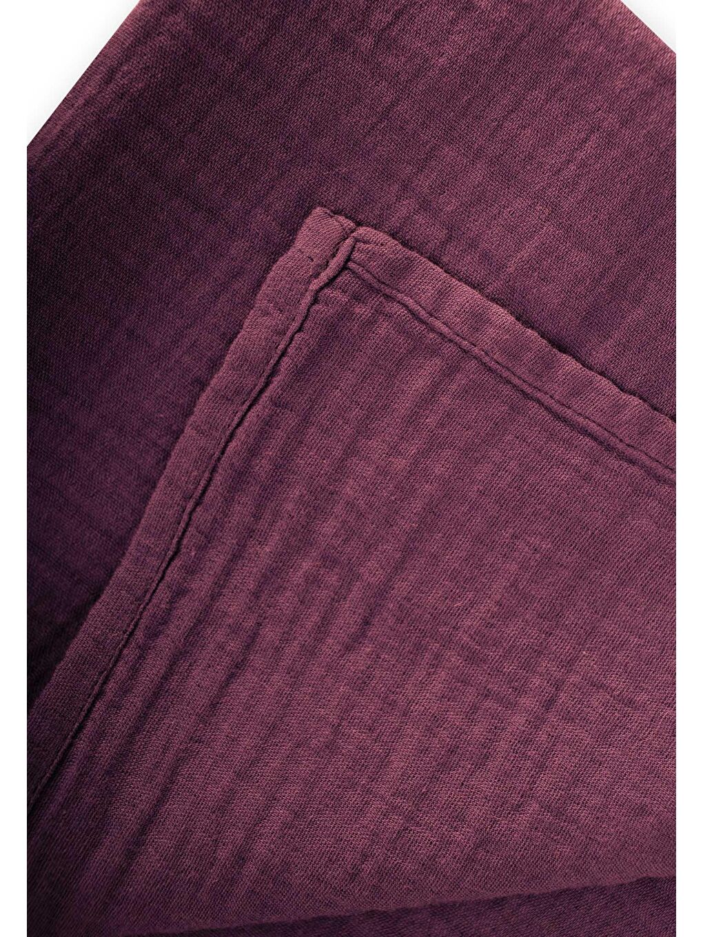 Düz Müslin Battaniye 90X100 Cm Bordo-2