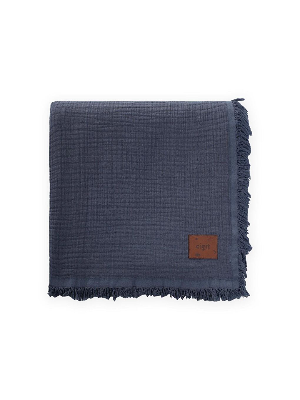 Müslin Dört Kat Yatak Örtüsü 200X220 Cm Antrasit