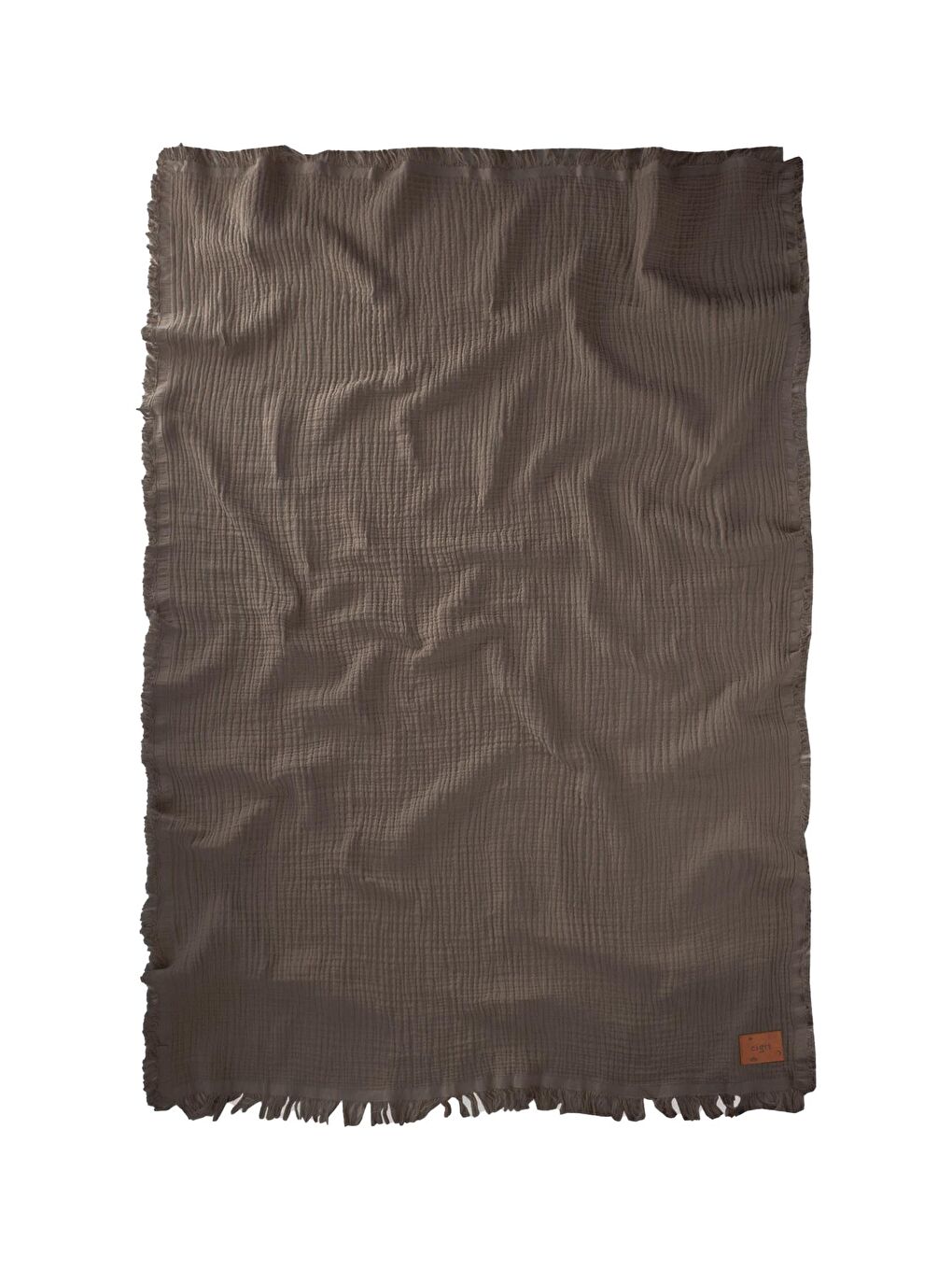 Müslin Dört Kat Yatak Örtüsü 200X220 Cm K Bej-1