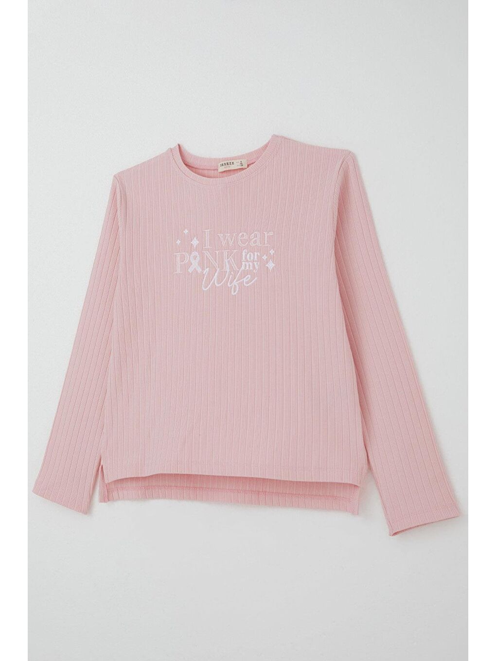 Kız Çocuk Pantolonlu Takım Yazı Nakışlı Fiyonk Detaylı Pembe (4-8 Yaş)-1