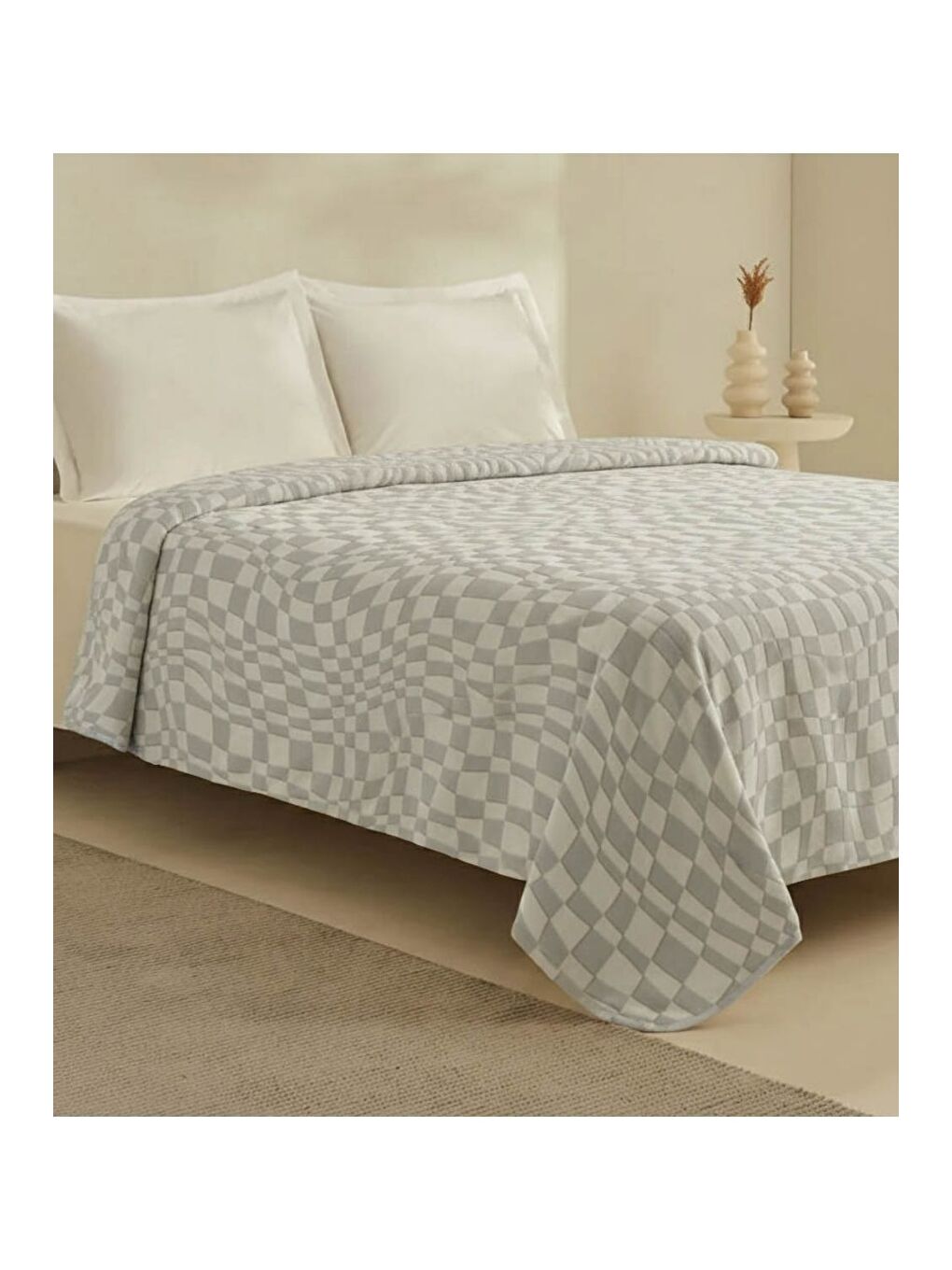 Wellsoft Square Battaniye 200x220 Bej - Uyku Bandı Hediyeli BEJ