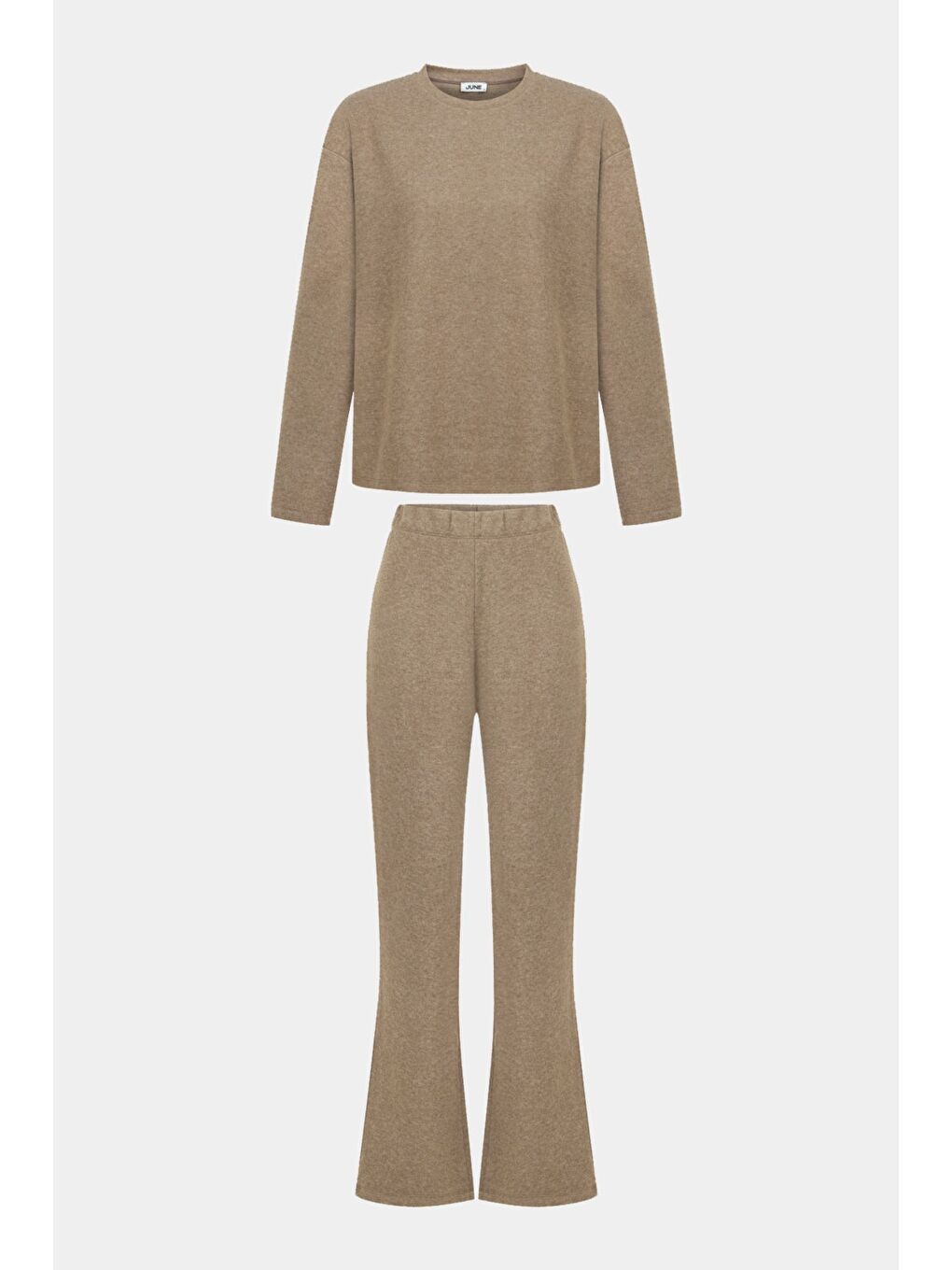 Bej Kadın Kazak Pantolon Takım-1