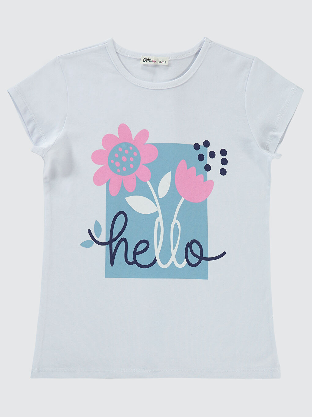 Girls Kız Çocuk Tişört 10-13 Yaş Beyaz