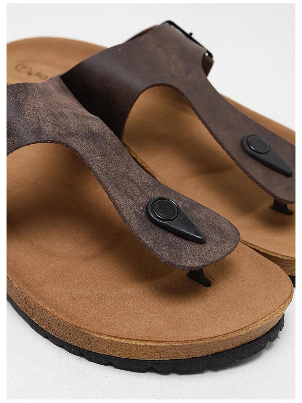 Kahverengi Parmak Arası Anatomik Taban Erkek Terlik A2801-20Kahve-1