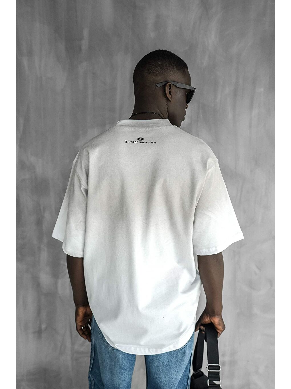 Erkek Oversize Yıkamalı Premium T-Shirt Beyaz-2