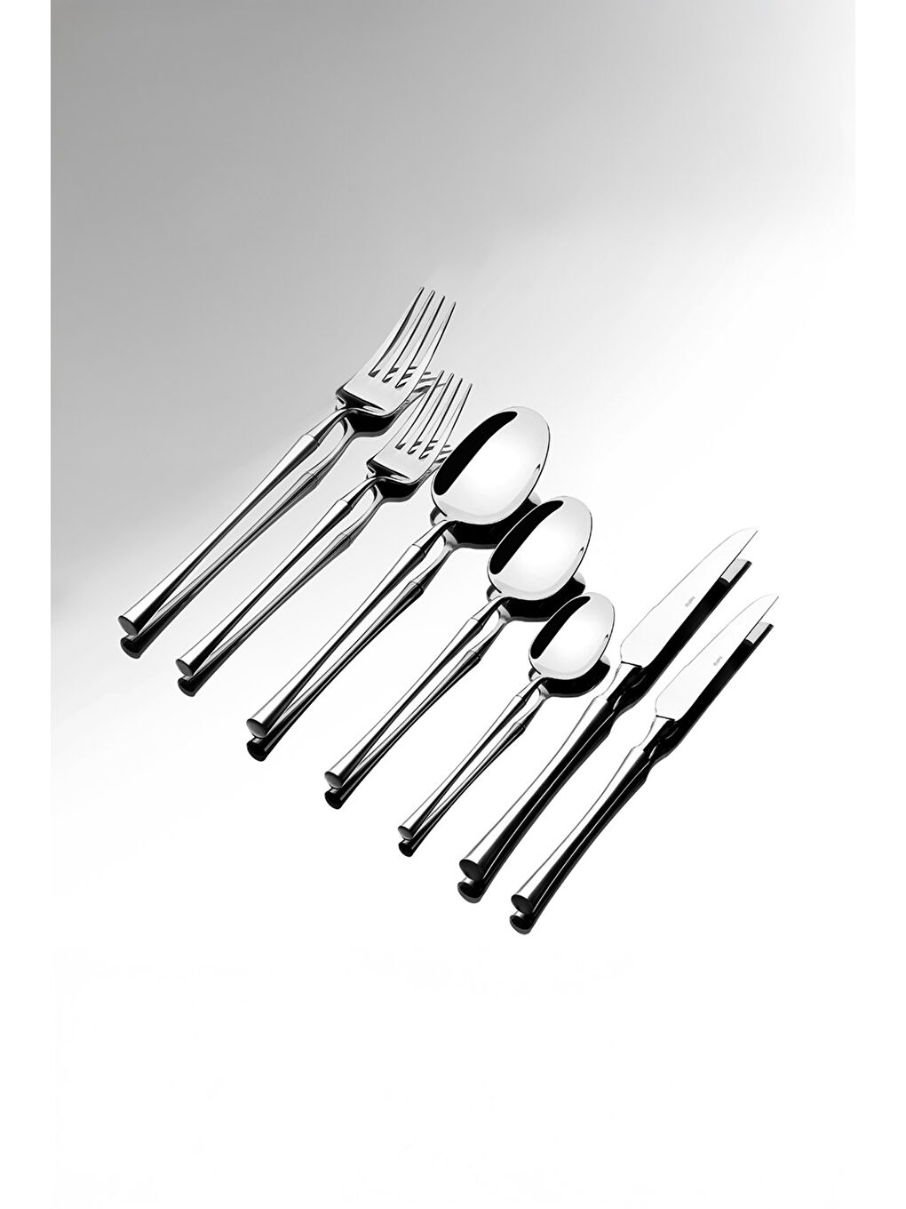 Gri Marbella Sade 12 Kişilik 84 Parça Kutulu Çatal Kaşık Bıçak Takımı-2