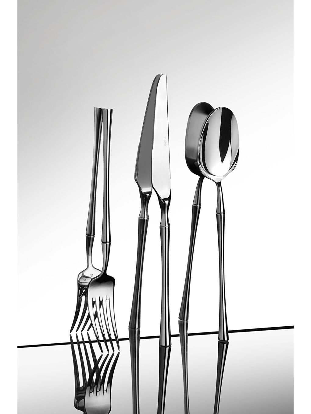 Gri Marbella Sade 12 Kişilik 84 Parça Kutulu Çatal Kaşık Bıçak Takımı-4