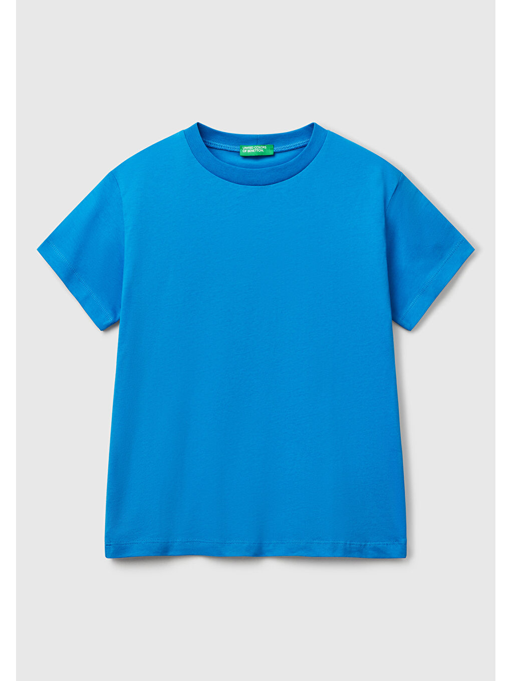 Erkek Çocuk Saks Mavi Slogan Baskılı T-Shirt