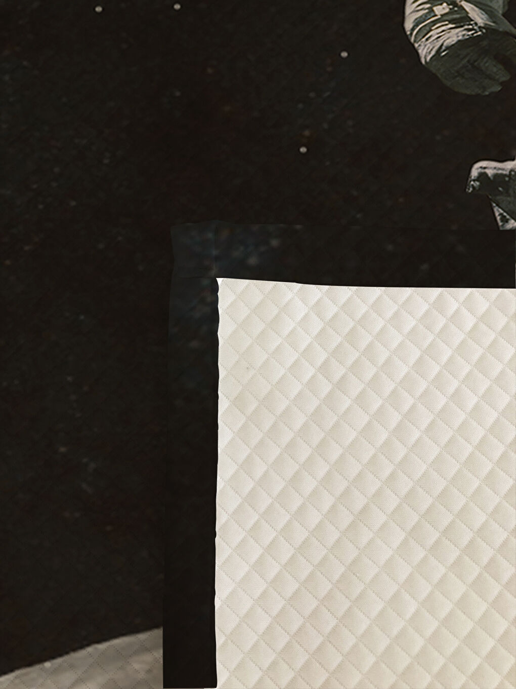 Karışık Astronot Desenli Çocuk Pike Takımı - 160x220 Cm Pike 50x70 Cm Yastık Kılıfı-1