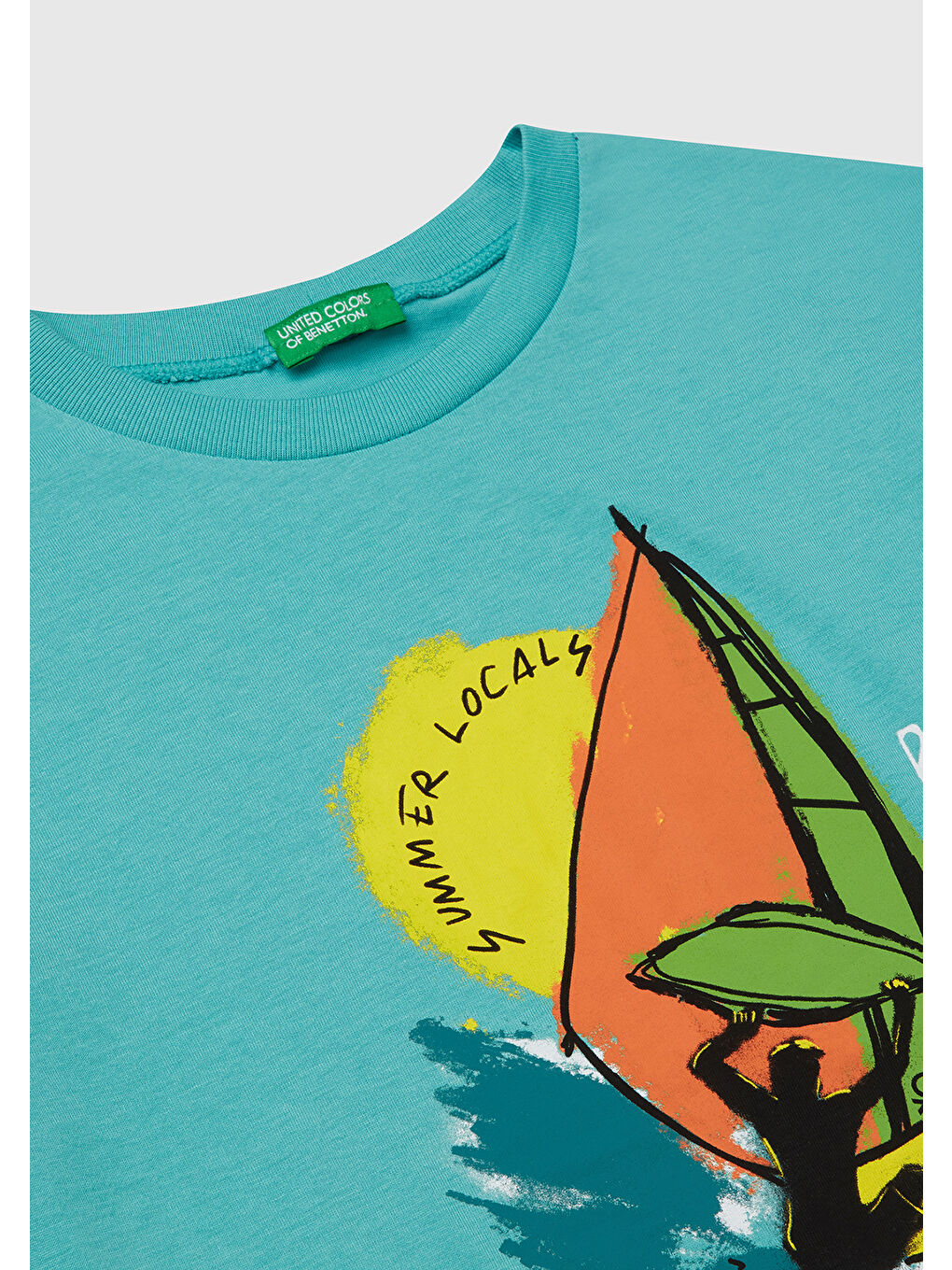 Erkek Çocuk Mint Yeşili Slogan Baskılı T-Shirt-2