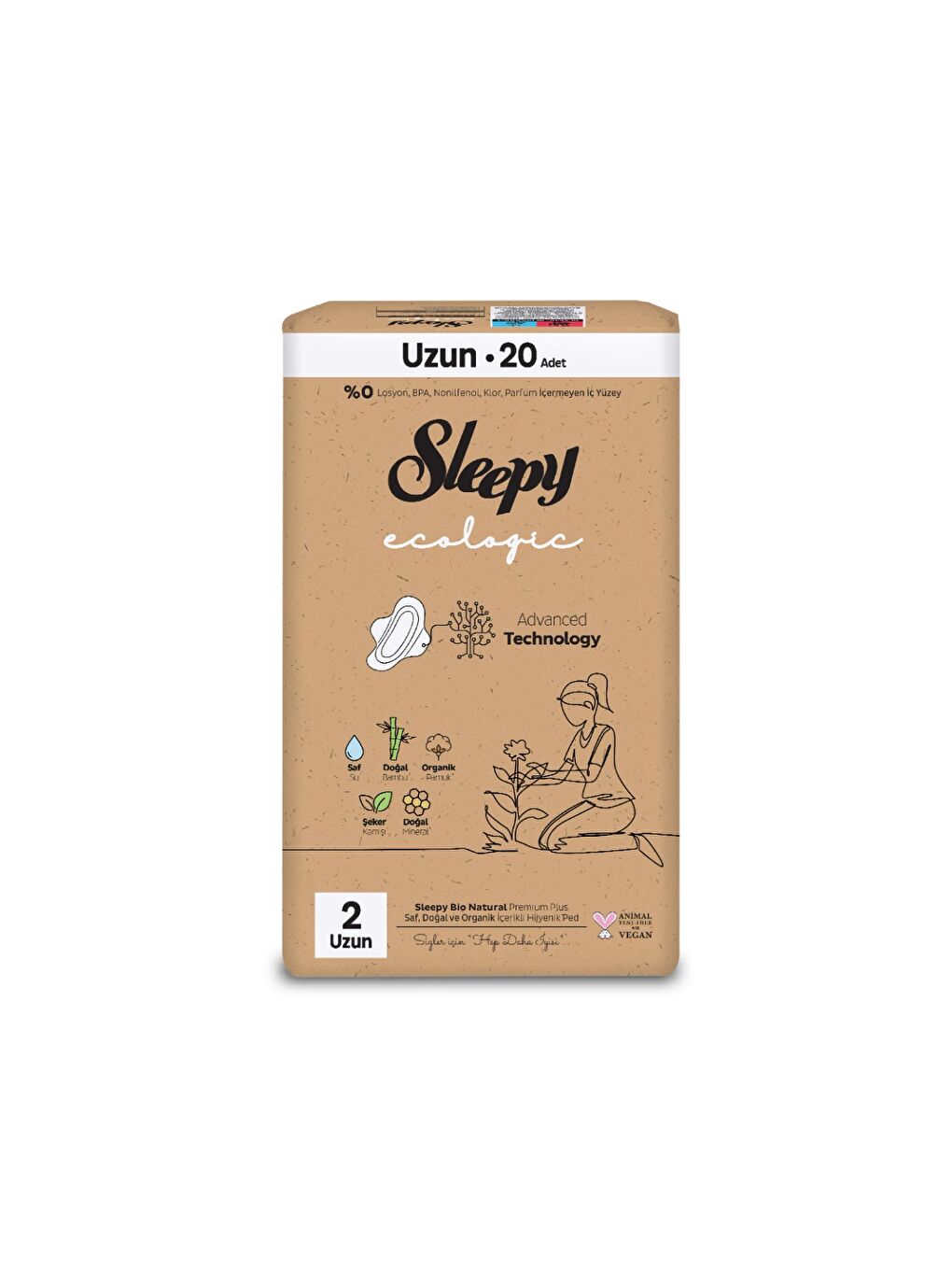 Ecologic Premium Plus Hijyenik Ped Uzun 20 Adet Ped-1