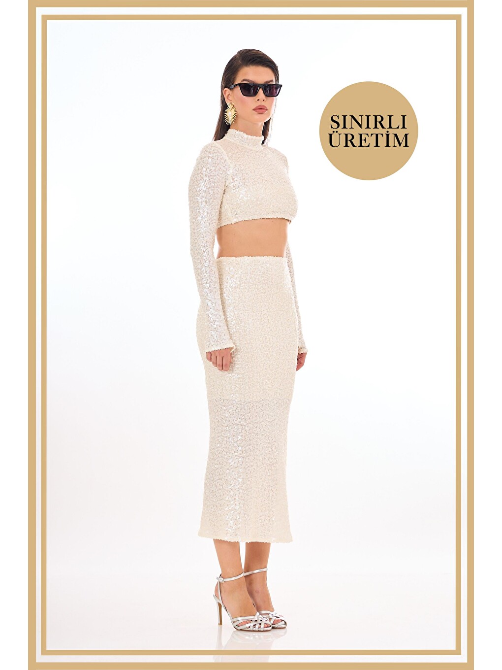 Limited Edition | Kate Beyaz Midi Takım-2