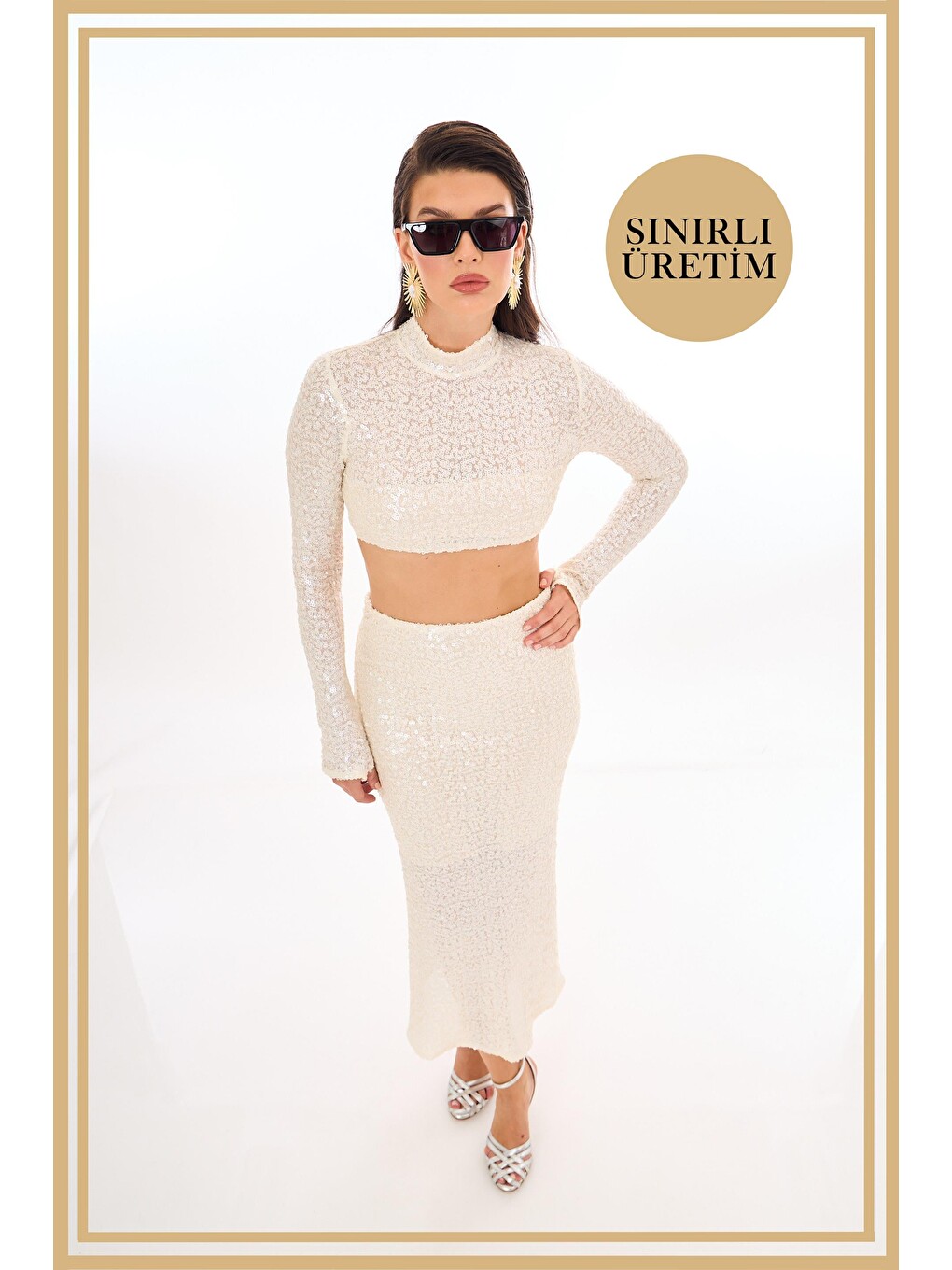 Limited Edition | Kate Beyaz Midi Takım-3