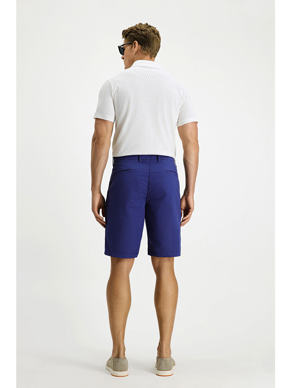 Lacivert Regular Fit Pamuklu Bermuda Şort-2