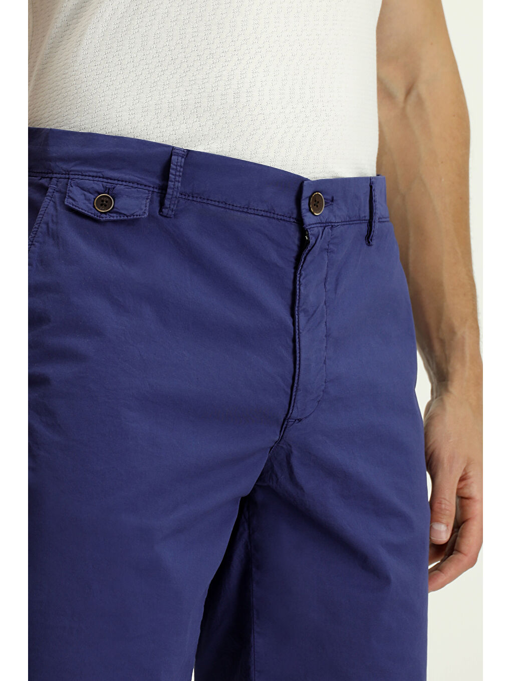 Lacivert Regular Fit Pamuklu Bermuda Şort-3