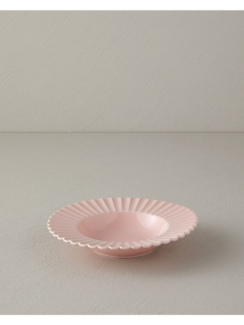 Pembe Fiore New Bone China Çukur Tabak Pudra