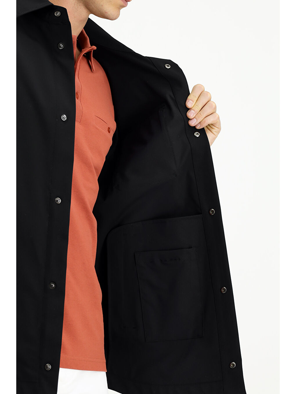 Siyah Spor Mevsimlik Mont-4