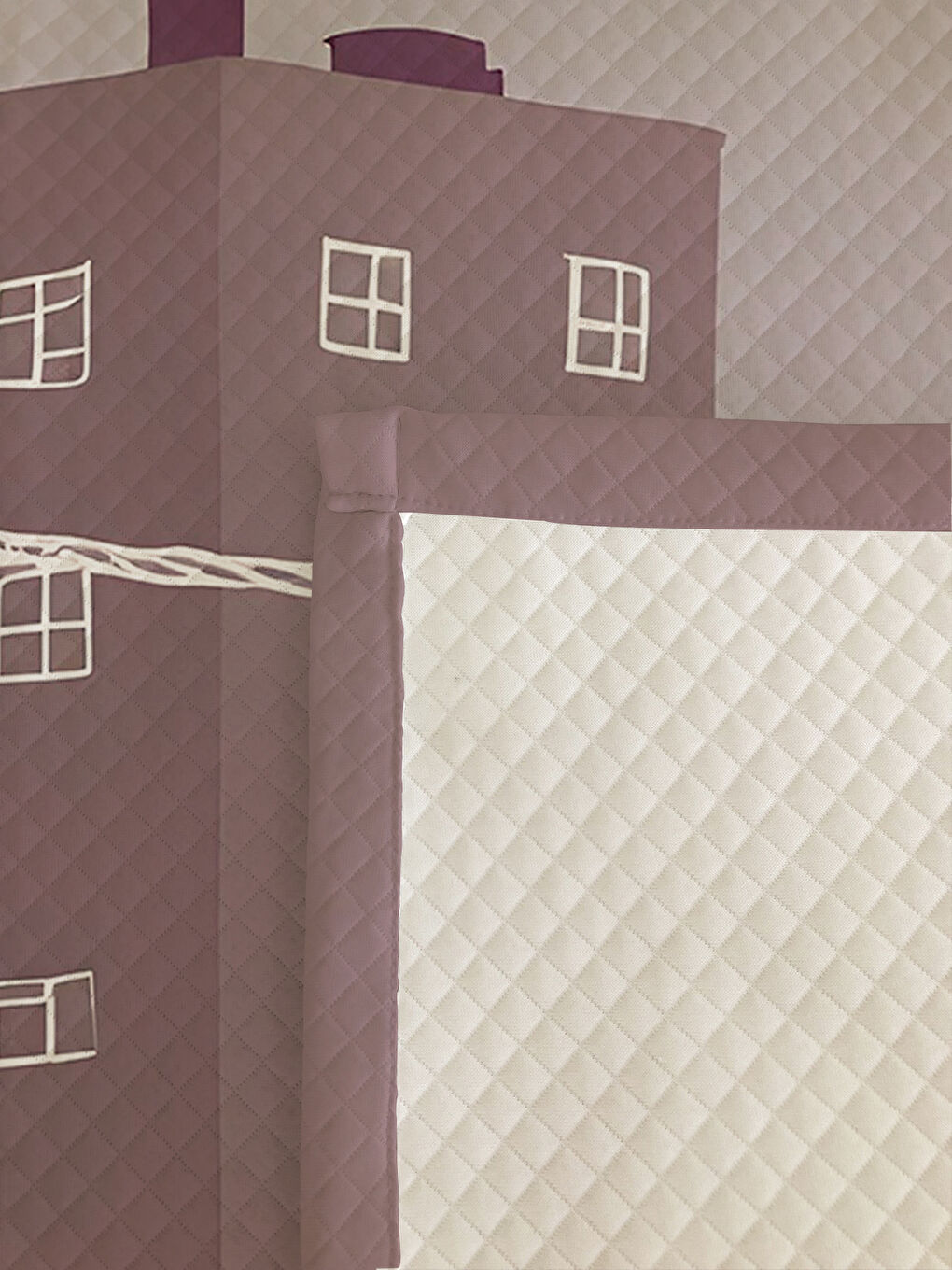 Karışık Bisiklet Süren Kız Desenli Çocuk Pike Takımı - 160x220 Cm Pike 50x70 Cm Yastık Kılıfı-1