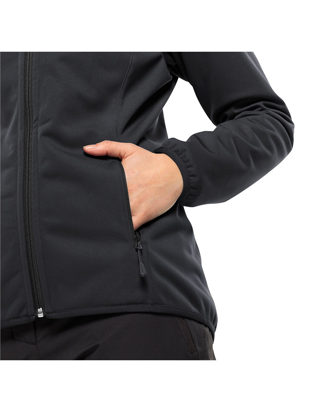 Windhain Hoody Kadın Siyah Softshell-5