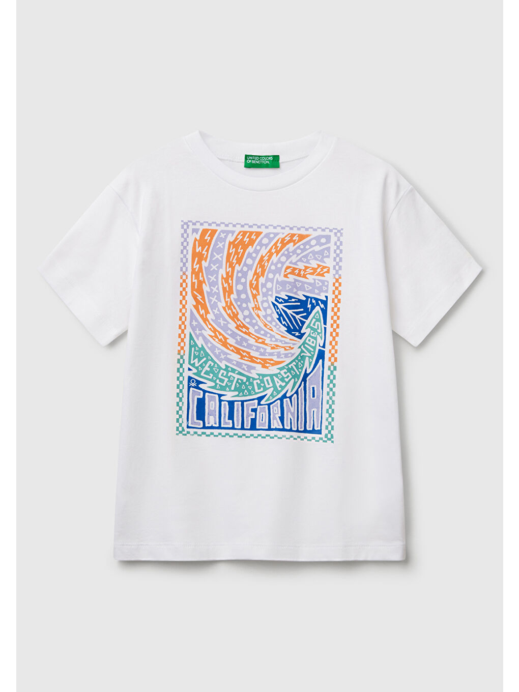 Erkek Çocuk Beyaz Slogan Baskılı T-Shirt