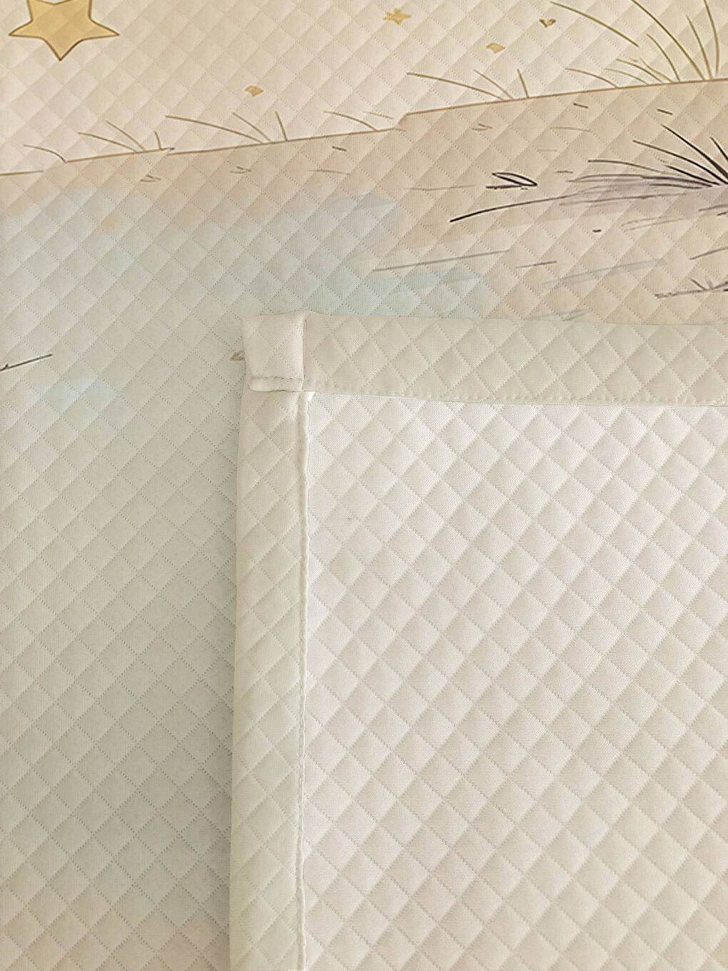 Karışık Fil Desenli Çocuk Pike Takımı - 160x220 Cm Pike 50x70 Cm Yastık Kılıfı-1