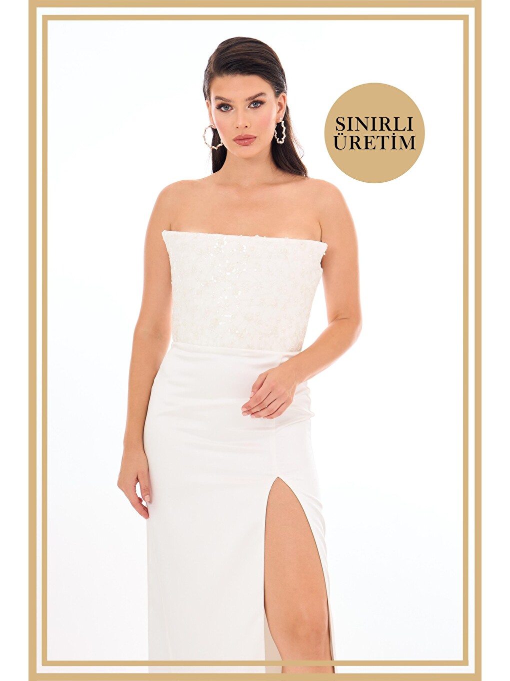 Limited Edition | Lady Beyaz Uzun Elbise-1