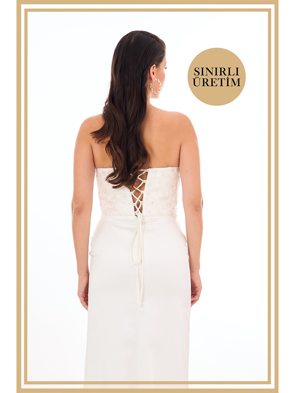 Limited Edition | Lady Beyaz Uzun Elbise-4
