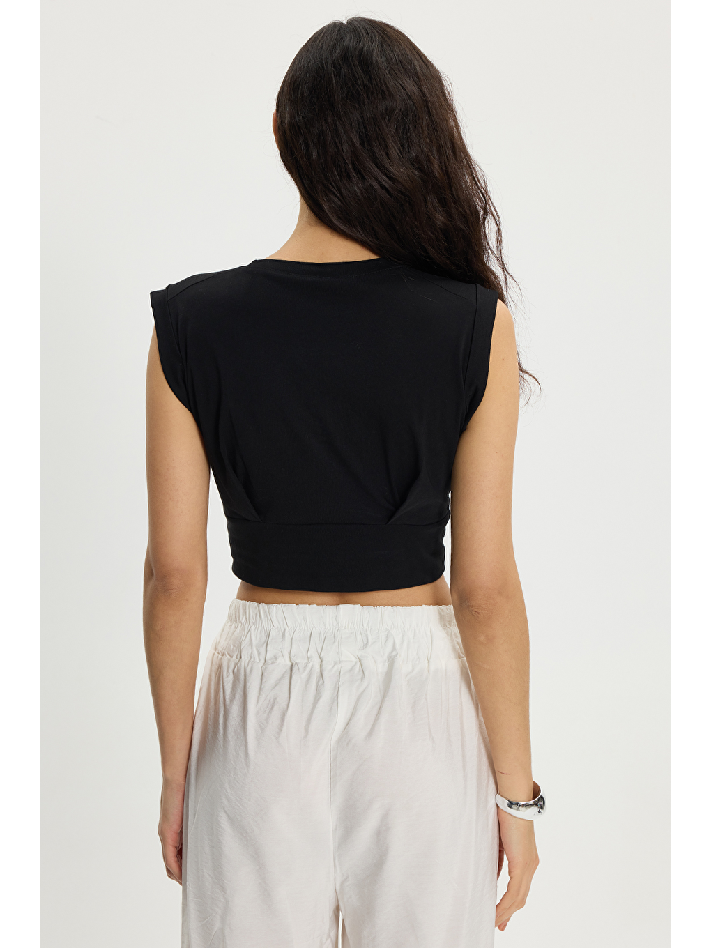 Siyah Kadin Kisa Pİlelİ Rdn-2320 Crop-8