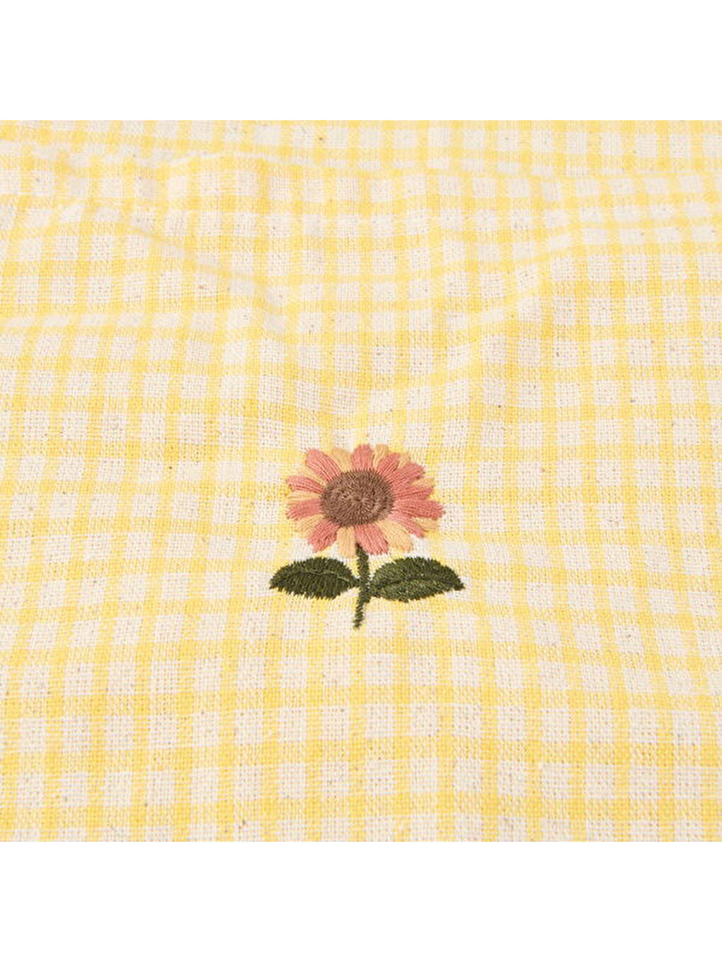 Soft Nakışlı Çanta - Sarı / Ekru - 35x40 cm-1