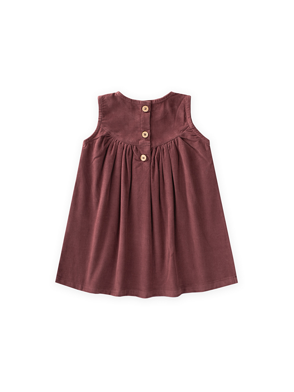 Kadife Jile Elbise 0-7 Yaş Bordo-1