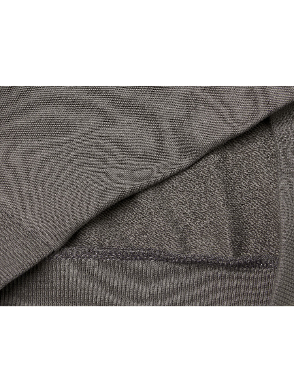 Erkek Çocuk Antrasit Sırtı Şerit Detaylı Logolu Kese Cepli Kapüşonlu Sweatshirt-2