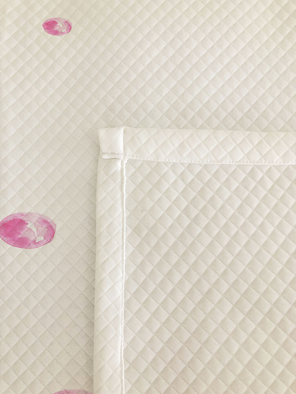 Karışık Tavşan Desenli Çocuk Pike Takımı - 160x220 Cm Pike 50x70 Cm Yastık Kılıfı-1