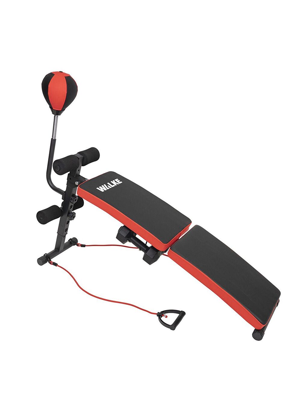 Siyah Bench Fitness Ağırlık Sehpası - Katlanabilir Mekik Aleti ve Boks Topu - Tüm Vücut Egzersiz Ale-1