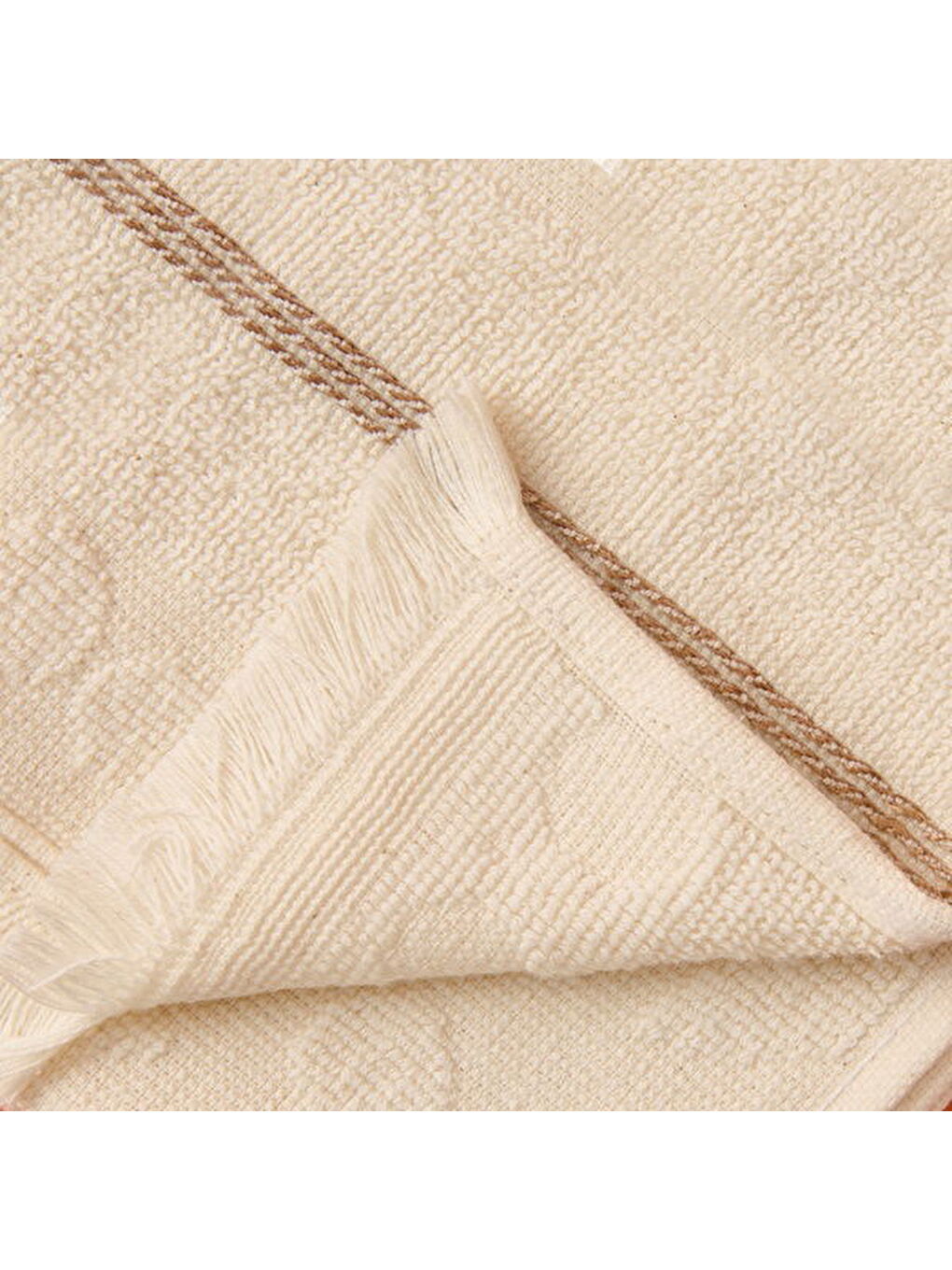 Ekru Soft Zeleno El Havlusu - Krem - 30x50 cm-1