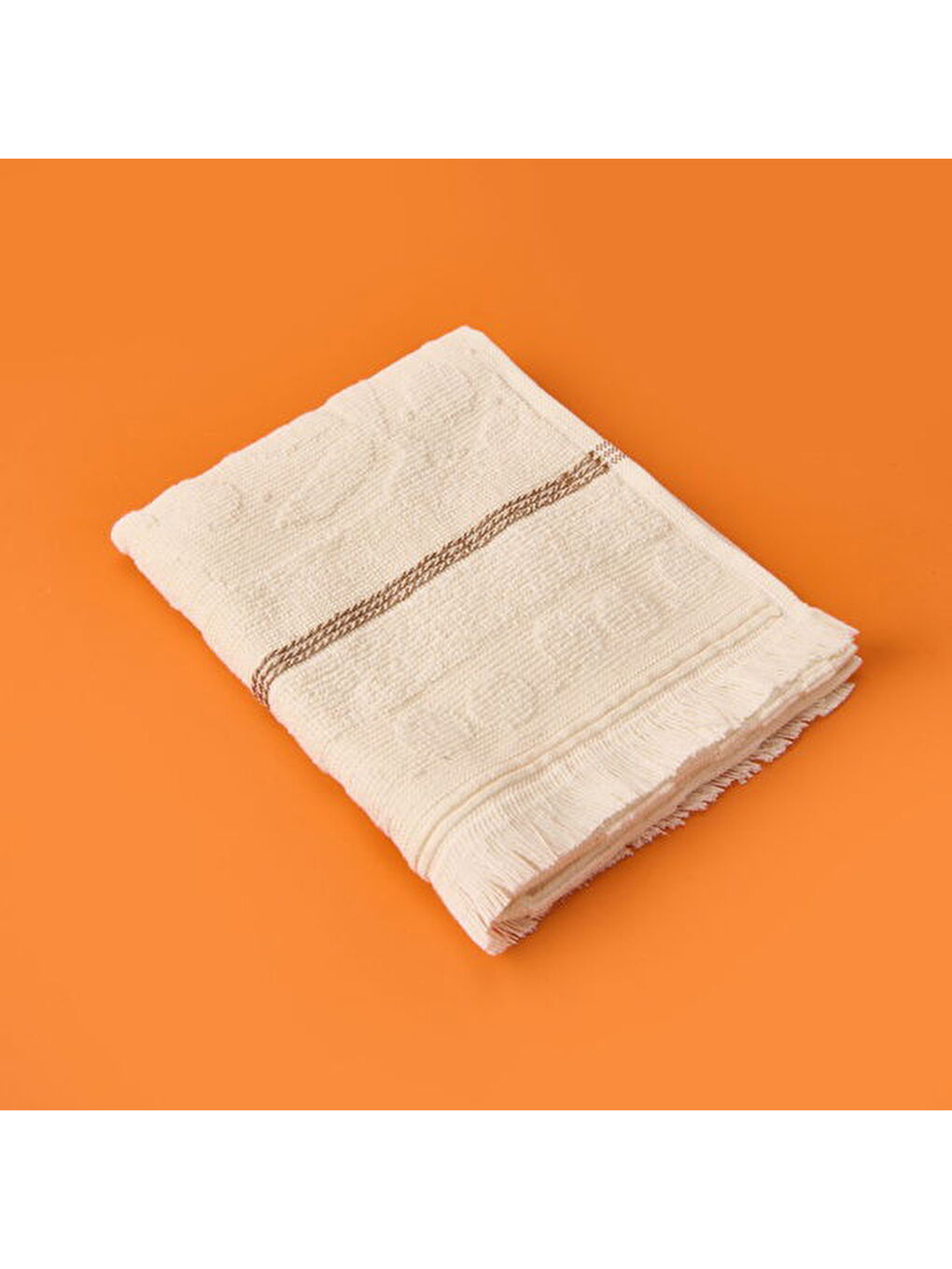 Ekru Soft Zeleno El Havlusu - Krem - 30x50 cm-3