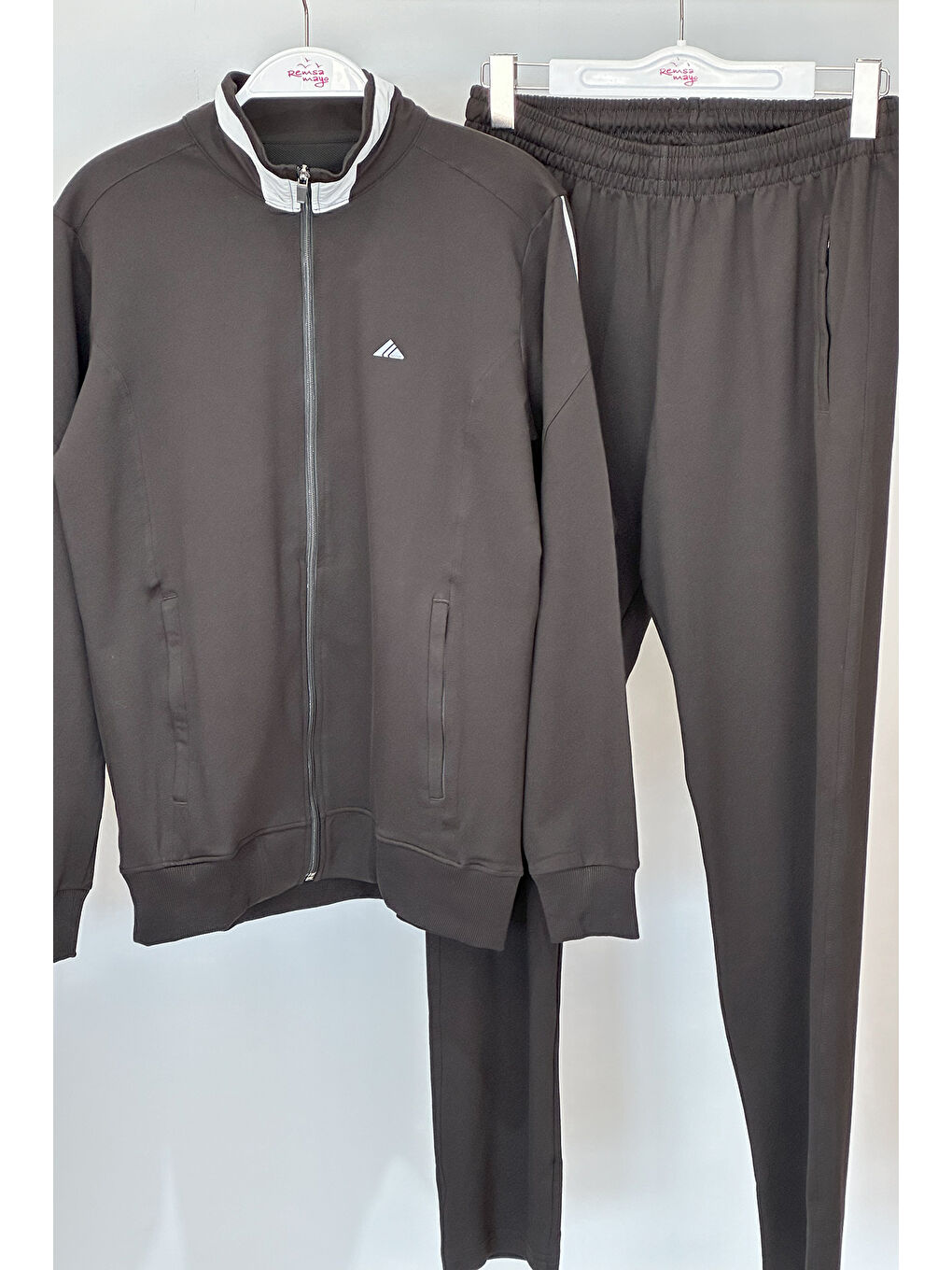 Erkek Elastanlı Penye Eşofman Takımı 3715 Siyah-3