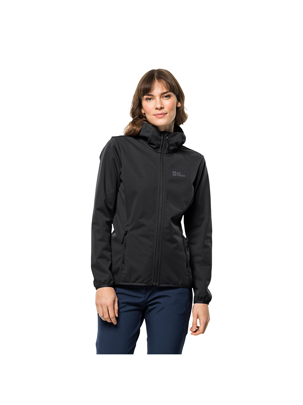 Windhain Hoody Kadın Siyah Softshell-7