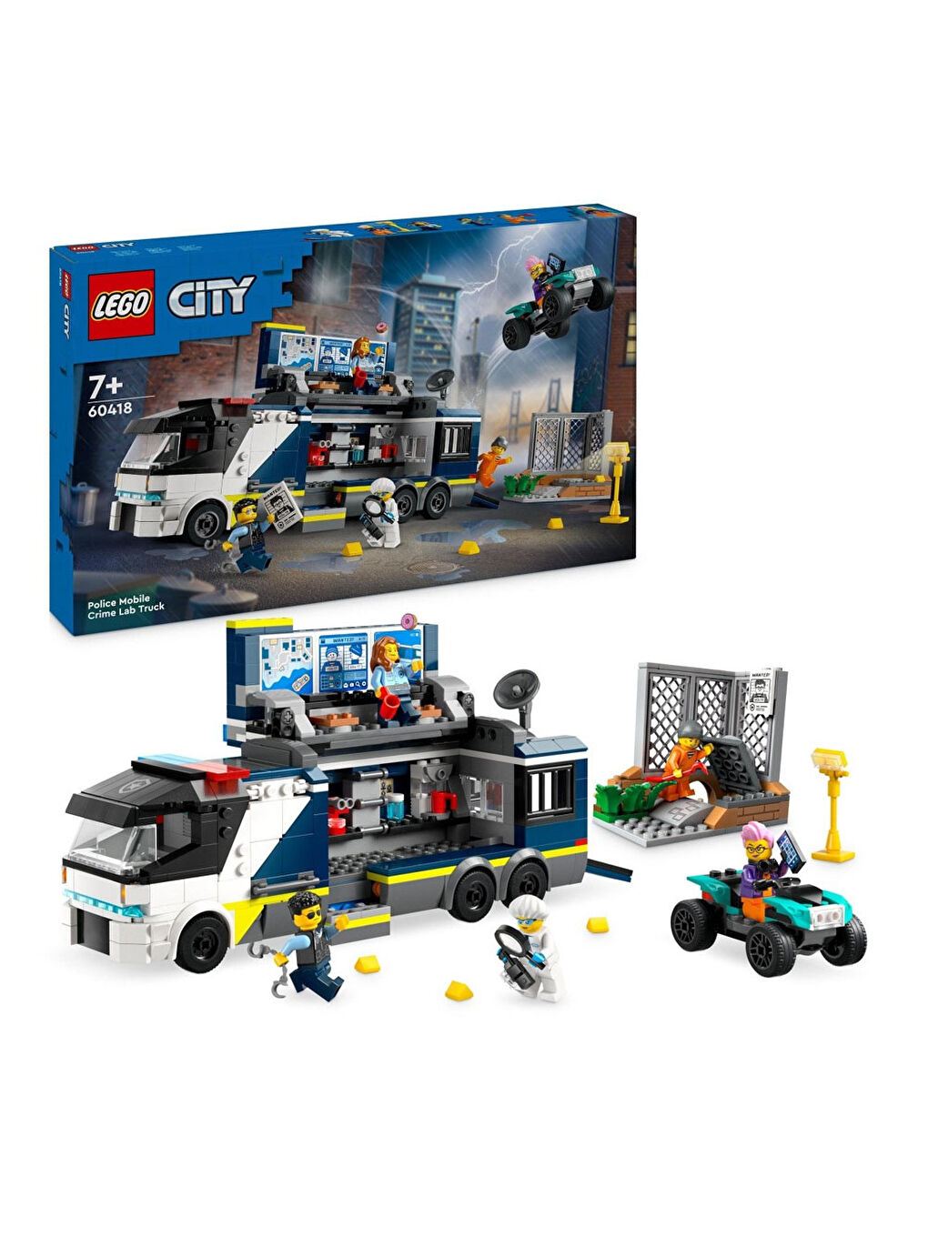 Lego Renksiz City Polis Mobil Suç Laboratuvarı Kamyonu 60418