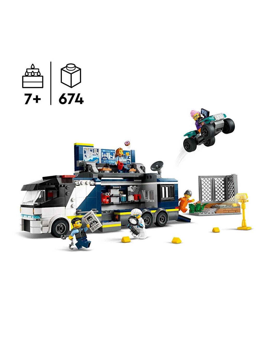 Lego Renksiz City Polis Mobil Suç Laboratuvarı Kamyonu 60418 - 2